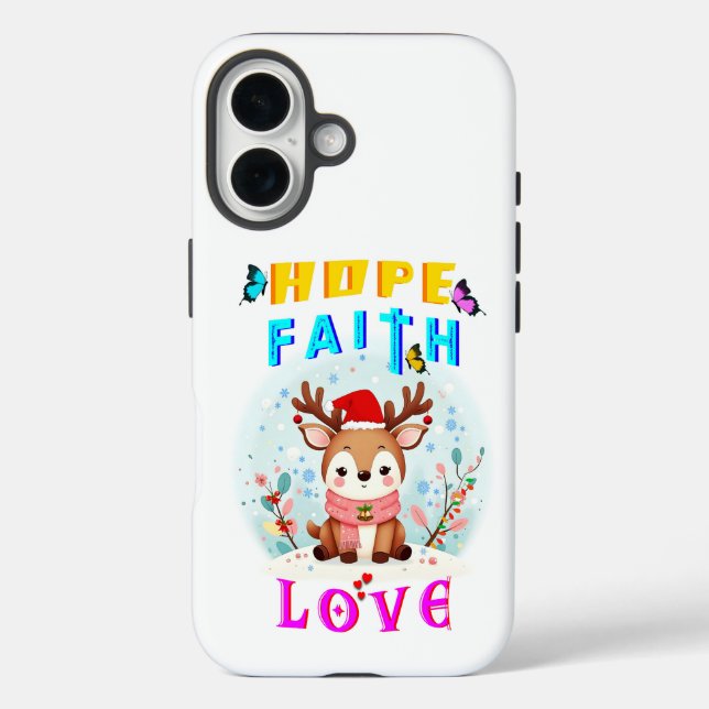Funda iPhone 16 Hope Faith Love (Reverso )