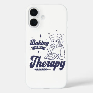 Funda iPhone 16 Hornear Es Mi Terapia, Regalos Divertidos para Che