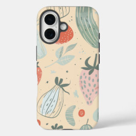 Funda iPhone 16 Hortalizas dibujadas a mano