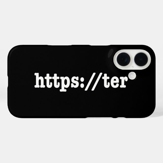 Funda iPhone 16 https://ter / código html (Reverso (Horizontal))
