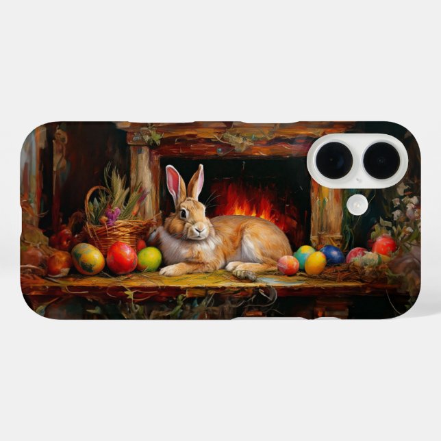 Funda iPhone 16 Huevos coloridos de Pascua (Reverso (Horizontal))