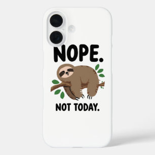 Funda iPhone 16 Humor de introvertido divertido con un perezoso pe