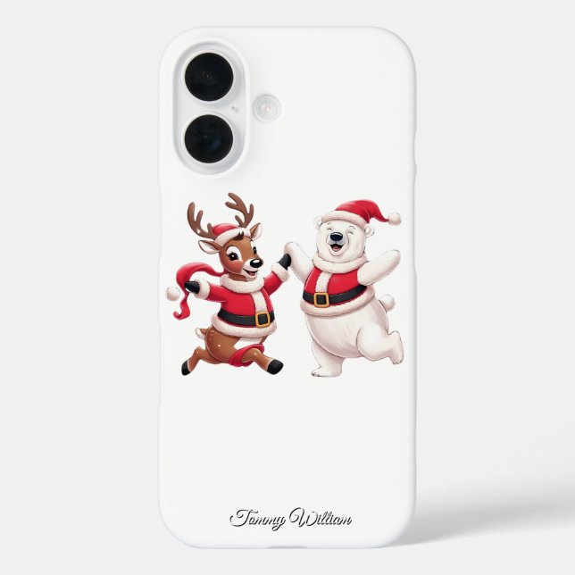Funda iPhone 16 Humor gracioso moda navidad moderna y divertida (Reverso )