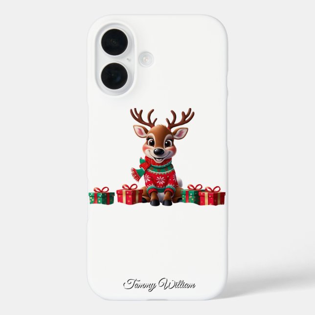 Funda iPhone 16 Humor gracioso moda navidad moderna y divertida (Reverso )