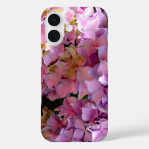 Funda iPhone 16 Hydrangea garden, rosa, azul, violeta floral