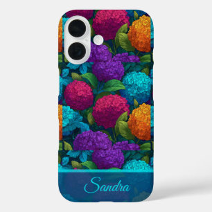 Funda iPhone 16 Hydrangeas Florales Personalizadas Clásicas Sorpre