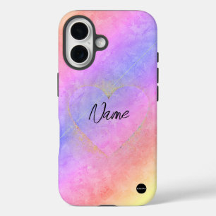 Funda iPhone 16 I phone Case Heart Mezcla de colores HAMbWG