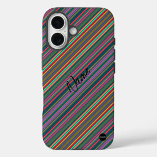 Funda iPhone 16 I phone Case Vertical Neon Colors HAMbWG