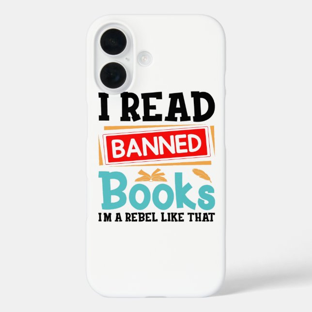 Funda iPhone 16 I Read Banned Books Librarian Reader (Reverso )