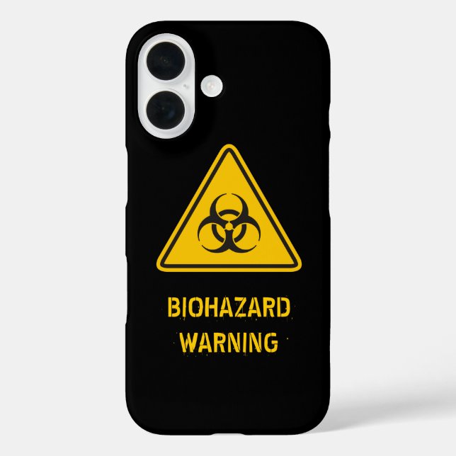 Funda iPhone 16 Icono de Biopeligro (Reverso )