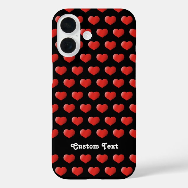 Funda iPhone 16 Icono de corazón 3D (Reverso )