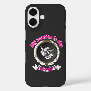 Funda iPhone 16 Idol Cantando Pasión KPop Música Diseño de Arte