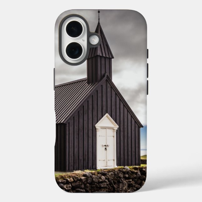 Funda iPhone 16 Iglesia Negra De Budir, Islandia (Reverso )