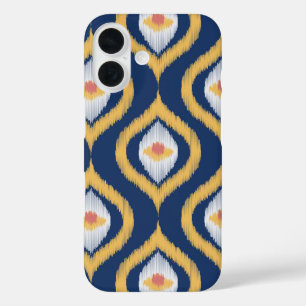 Funda iPhone 16 Ikat Series Ogee Blue