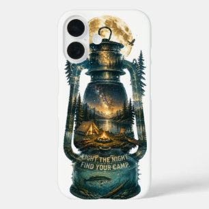 Funda iPhone 16 Ilumina la linterna del campamento nocturno