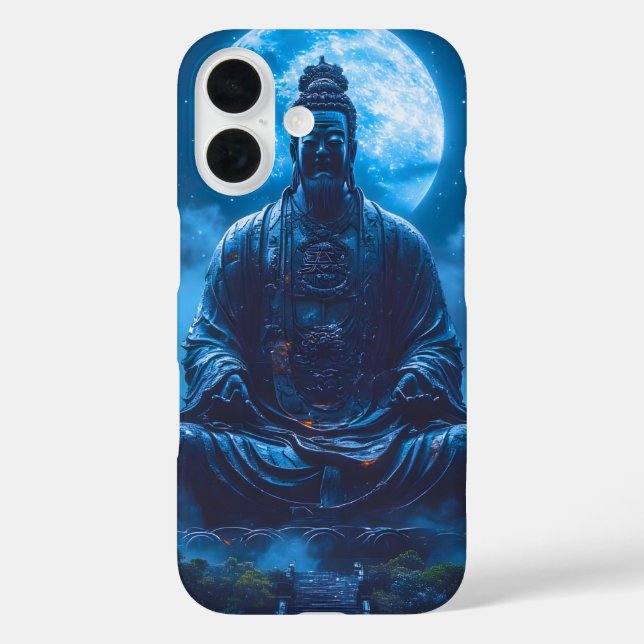 Funda iPhone 16 Iluminación en Azul (Reverso )