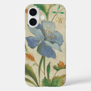 Funda iPhone 16 ilustracion acuarela vintage de una flor