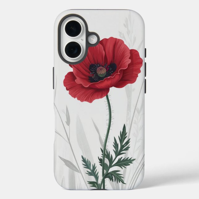 Funda iPhone 16 Ilustracion botánico vintage (Reverso )