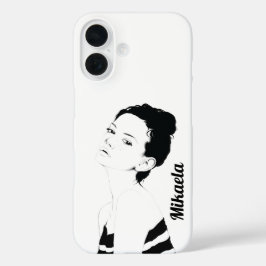 Funda iPhone 16 Ilustracion chica personalizado