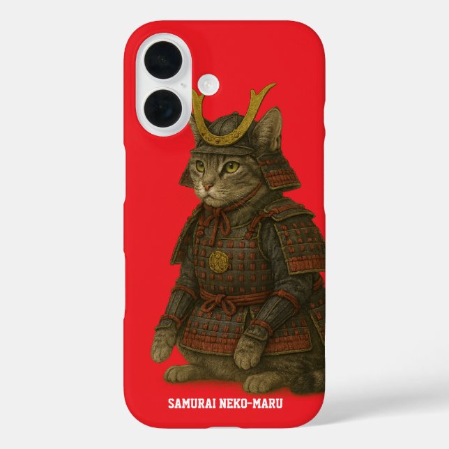 Funda iPhone 16 Ilustracion de Guerrero del Gato Armado (Reverso )