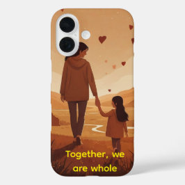 Funda iPhone 16 Ilustracion de madre e hija personalizado