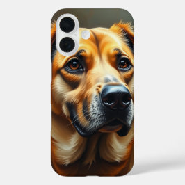 Funda iPhone 16 Ilustracion de perro personalizado Arte moderno