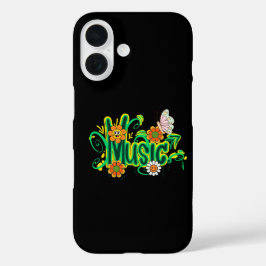 Funda iPhone 16 Ilustración de tipografía de buenas vibras