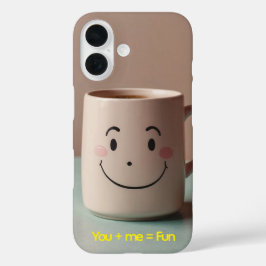 Funda iPhone 16 Ilustracion personalizado de café de taza