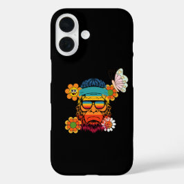 Funda iPhone 16 Ilustración Tipografía Buenas Vibraciones