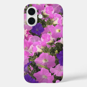 Funda iPhone 16 Imagen De Morning Glory Pink & Purple Flowers