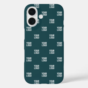 Funda iPhone 16 Imagen, diseño o logotipo repetitivo   Verde azul 