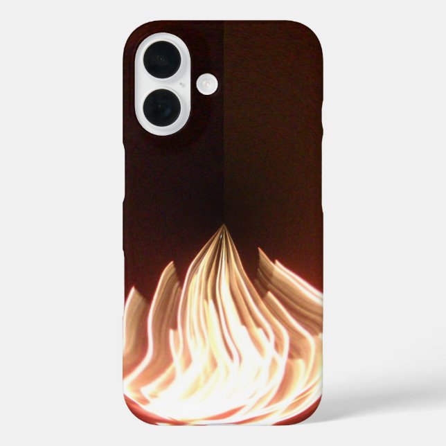 Funda iPhone 16 Impresión artística de "Hermosa llama abstracta" (Reverso )