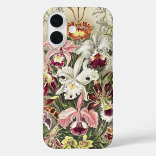 Funda iPhone 16 Impresión botánica vintage de orquídea de Ernst Ha