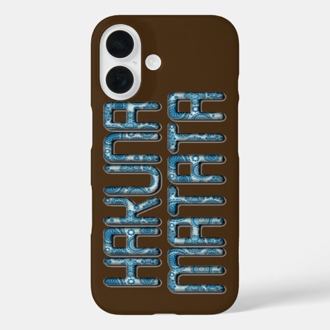 Funda iPhone 16 Impresión de arte de Hakuna Matata 3D (Reverso )