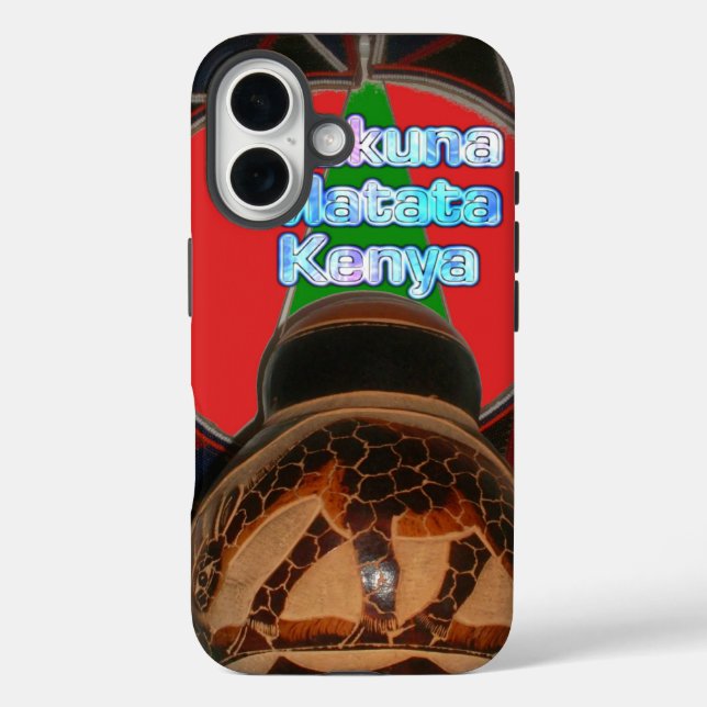 Funda iPhone 16 Impresión de arte de Hakuna Matata en Kenia (Reverso )