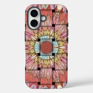 Funda iPhone 16 Impresión de arte de inspiración africana - Diseño