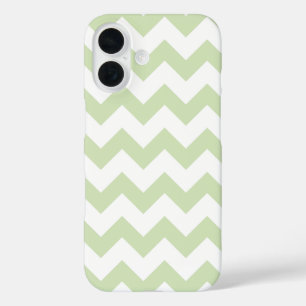 Funda iPhone 16 Impresión de color blanco y verde pálido en todo C