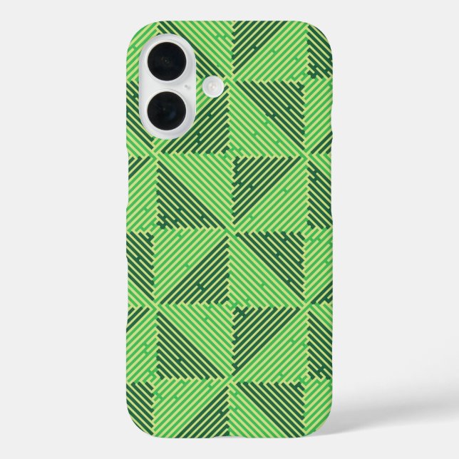 Funda iPhone 16 Impresión de lienzo de trabajo en mosaico (Reverso )