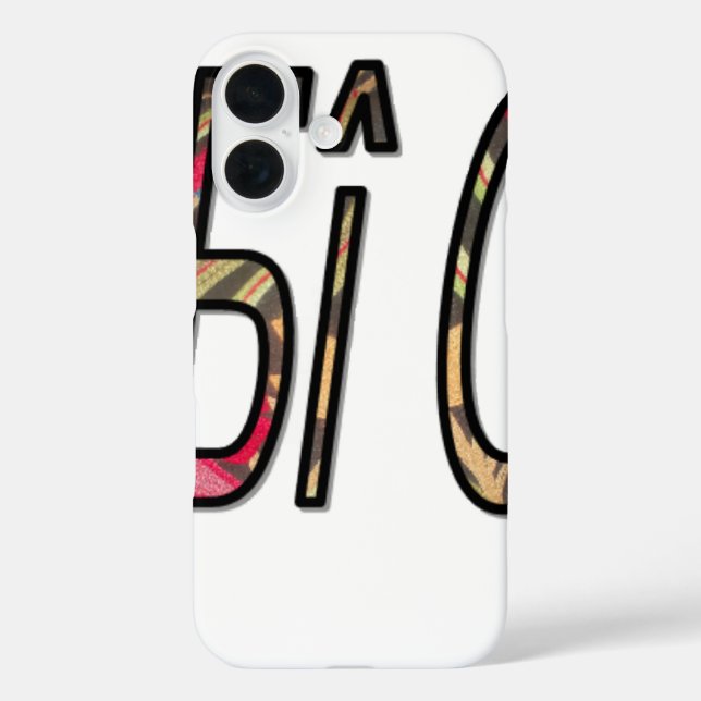 Funda iPhone 16 Impresión de texto "Sin Bigiji" (Reverso )