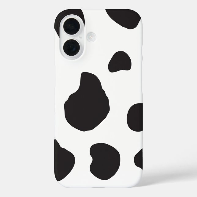 Funda iPhone 16 Impresión de vaca, Patrón De Vaca, Cuadros De Vaca (Reverso )