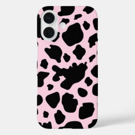 Funda iPhone 16 Impresión de vaca sobre presidente rosado