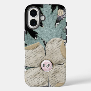 Funda iPhone 16 Impresión falsa personalizada en diseño de hoja de