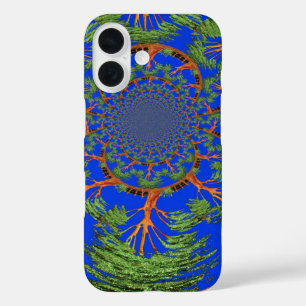 Funda iPhone 16 Impresión/gráfico de árbol de acacia Kaleidoscope