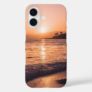 Funda iPhone 16 Impresionante puesta de sol en la playa