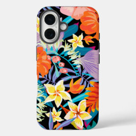 Funda iPhone 16 Impresionantes flores exóticas