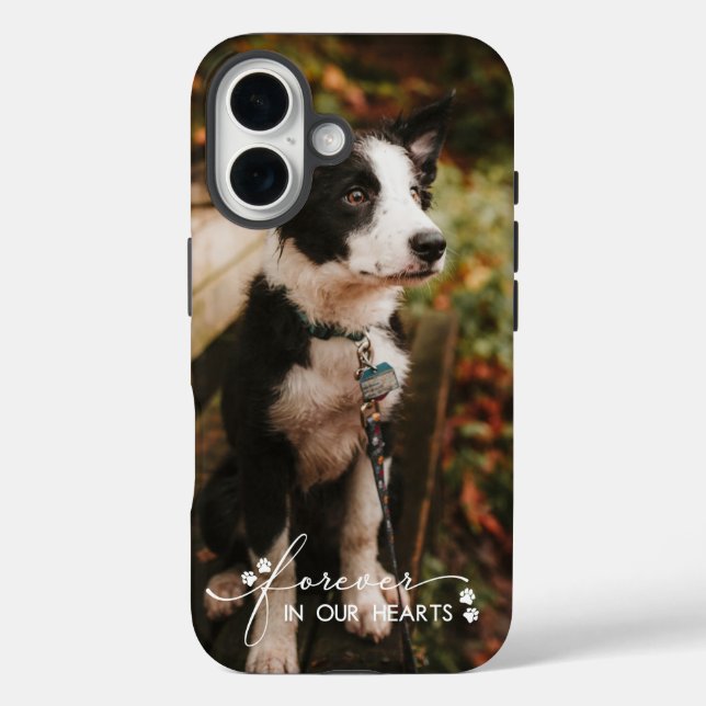 Funda iPhone 16 Impresiones De Paw Para Siempre En La Foto Mascota (Reverso )