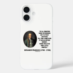 Funda iPhone 16 Impresoras Ben Franklin Para No Imprimir Cita Impr