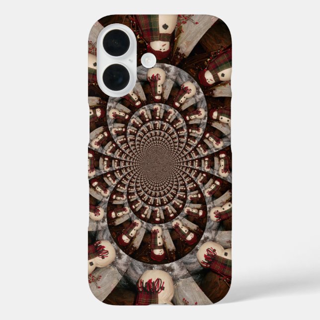 Funda iPhone 16 Increíble caleidoscopio de muñeco de nieve | Intri (Reverso )