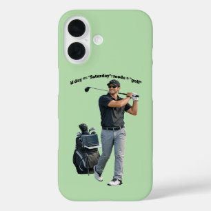 Funda iPhone 16 Ingeniero de software que juega golf URM