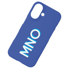 Funda iPhone 16 Iniciales monogramas modernos personalizados